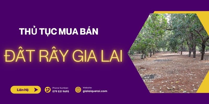 Thủ tục mua bán đất rẫy Gia Lai