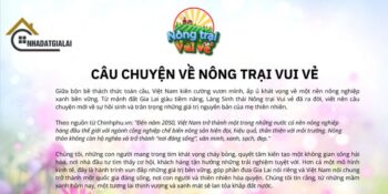 Bán đất nông trại vui vẻ Gia Lai