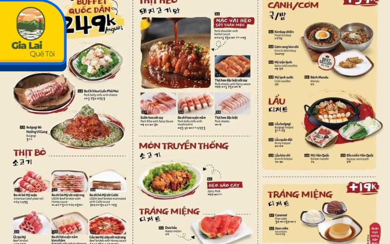 menu ngon tại GoGi House