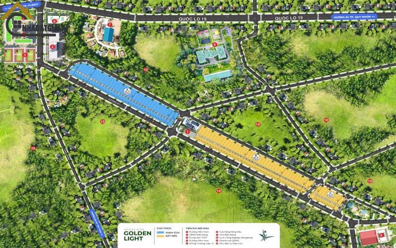 Mặt bằng phân lô golden light gia lai