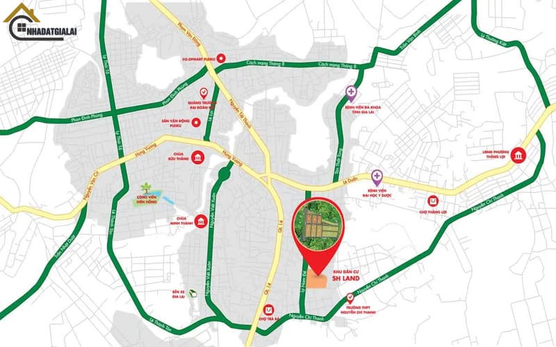 Vị trí dự án SH Land Gia Lai